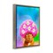 Stupell Industries Groovy Daisy Wig Cat Framed Floater Canvas Wall Art Design by Michael Quackenbush